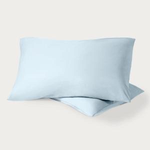 imageBare Home 100 Organic Cotton StandardQueen Pillowcase Set  Crisp Percale Weave  Pillowcases 2 Pack  Lightweight ampamp Breathable Standard Pillowcase Set of 2 Winter Blue06  Winter Blue