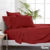 image:imageBare Home Bedding Bundle  6 Piece Microfiber Sheet Set with 4 Pillowcases Full XL Red