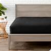 image:imageBare Home Microfiber Fitted Sheet with Pillowcase Set Bundle Twin XL Black