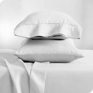 image:imageBare Home Microfiber Fitted Sheet with Pillowcase Set Bundle Twin XL White