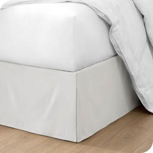 image:imageBare Home Microfiber Sheet Set with Bed Skirt Bundle Queen White