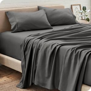 image:imageBare Home Sandwashed Duvet Set with Microfiber Sheet Set Bundle King Grey