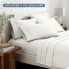 image:imageBare Home Hotel Luxury Split King Sheet Set Extra Soft  7 Piece Set  Deep Pockets  Easy Fit  Cooling amp Breathable  Wrinkle Fade Stain Resistant  Includes 4 Pillowcases Split King Cream
