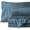 image:imageBare Home Bedding Bundle  6 Piece Microfiber Sheet Set with 4 Pillowcases Queen Coronet Blue