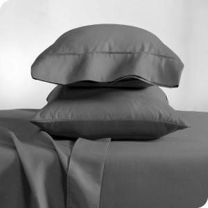 image:imageBare Home Microfiber Fitted Sheet with Pillowcase Set Bundle Twin XL Grey