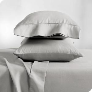 image:imageBare Home Microfiber Fitted Sheet with Pillowcase Set Bundle Twin XL Light Grey