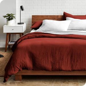 image:imageBare Home Sandwashed Sheet Set with Duvet Cover Set Bundle Queen Sandwashed Rosewood
