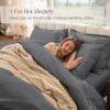 image:imageBare Home 100 Organic Cotton Full Duvet Cover Set  Crisp Percale Weave  Lightweight amp Breathable  Cooling Duvet Cover Set Full White02  Grey No Comforter