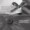 image:imageBare Home 100 Organic Cotton Full Duvet Cover Set  Crisp Percale Weave  Lightweight amp Breathable  Cooling Duvet Cover Set Full White02  Grey No Comforter