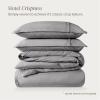 image:imageBare Home 100 Organic Cotton Full Duvet Cover Set  Crisp Percale Weave  Lightweight amp Breathable  Cooling Duvet Cover Set Full White03  Light Grey No Comforter