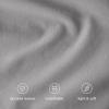 image:imageBare Home 100 Organic Cotton Full Duvet Cover Set  Crisp Percale Weave  Lightweight amp Breathable  Cooling Duvet Cover Set Full White03  Light Grey No Comforter