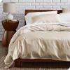 image:imageBare Home 100 Organic Cotton Full Duvet Cover Set  Crisp Percale Weave  Lightweight amp Breathable  Cooling Duvet Cover Set Full White04  French Beige No Comforter