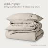 image:imageBare Home 100 Organic Cotton Full Duvet Cover Set  Crisp Percale Weave  Lightweight amp Breathable  Cooling Duvet Cover Set Full White04  French Beige No Comforter
