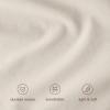 image:imageBare Home 100 Organic Cotton Full Duvet Cover Set  Crisp Percale Weave  Lightweight amp Breathable  Cooling Duvet Cover Set Full White04  French Beige No Comforter