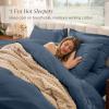 image:imageBare Home 100 Organic Cotton Full Duvet Cover Set  Crisp Percale Weave  Lightweight amp Breathable  Cooling Duvet Cover Set Full White06  Bering Sea No Comforter