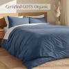 image:imageBare Home 100 Organic Cotton Full Duvet Cover Set  Crisp Percale Weave  Lightweight amp Breathable  Cooling Duvet Cover Set Full White06  Bering Sea No Comforter