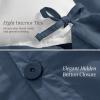 image:imageBare Home 100 Organic Cotton Full Duvet Cover Set  Crisp Percale Weave  Lightweight amp Breathable  Cooling Duvet Cover Set Full White06  Bering Sea No Comforter