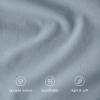 image:imageBare Home 100 Organic Cotton Full Duvet Cover Set  Crisp Percale Weave  Lightweight amp Breathable  Cooling Duvet Cover Set Full White07  Dusty Blue No Comforter
