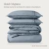 image:imageBare Home 100 Organic Cotton Full Duvet Cover Set  Crisp Percale Weave  Lightweight amp Breathable  Cooling Duvet Cover Set Full White07  Dusty Blue No Comforter