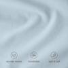 image:imageBare Home 100 Organic Cotton Full Duvet Cover Set  Crisp Percale Weave  Lightweight amp Breathable  Cooling Duvet Cover Set Full White08  Winter Blue No Comforter
