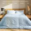 image:imageBare Home 100 Organic Cotton Full Duvet Cover Set  Crisp Percale Weave  Lightweight amp Breathable  Cooling Duvet Cover Set Full White08  Winter Blue No Comforter