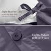 image:imageBare Home 100 Organic Cotton Full Duvet Cover Set  Crisp Percale Weave  Lightweight amp Breathable  Cooling Duvet Cover Set Full White10  Dusty Purple No Comforter