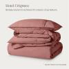 image:imageBare Home 100 Organic Cotton Full Duvet Cover Set  Crisp Percale Weave  Lightweight amp Breathable  Cooling Duvet Cover Set Full White11  Dusty Rose No Comforter