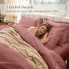image:imageBare Home 100 Organic Cotton Full Duvet Cover Set  Crisp Percale Weave  Lightweight amp Breathable  Cooling Duvet Cover Set Full White11  Dusty Rose No Comforter