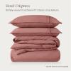 image:imageBare Home 100 Organic Cotton Full Duvet Cover Set  Crisp Percale Weave  Lightweight amp Breathable  Cooling Duvet Cover Set Full White11  Dusty Rose No Comforter