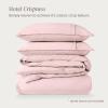 image:imageBare Home 100 Organic Cotton Full Duvet Cover Set  Crisp Percale Weave  Lightweight amp Breathable  Cooling Duvet Cover Set Full White12  Dusty Pink No Comforter