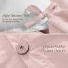 image:imageBare Home 100 Organic Cotton Full Duvet Cover Set  Crisp Percale Weave  Lightweight amp Breathable  Cooling Duvet Cover Set Full White12  Dusty Pink No Comforter