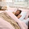 image:imageBare Home 100 Organic Cotton Full Duvet Cover Set  Crisp Percale Weave  Lightweight amp Breathable  Cooling Duvet Cover Set Full White12  Dusty Pink No Comforter