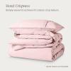 image:imageBare Home 100 Organic Cotton Full Duvet Cover Set  Crisp Percale Weave  Lightweight amp Breathable  Cooling Duvet Cover Set Full White12  Dusty Pink No Comforter