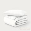 image:imageBare Home 100 Organic Cotton Sateen Duvet Cover Set  Full  400 Thread Count  Smooth Sateen Weave  Warm amp Luxurious  Duvet Cover Full Bering Sea01  White No Comforter