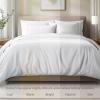 image:imageBare Home 100 Organic Cotton Sateen Duvet Cover Set  Full  400 Thread Count  Smooth Sateen Weave  Warm amp Luxurious  Duvet Cover Full Bering Sea01  White No Comforter