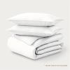 image:imageBare Home 100 Organic Cotton Sateen Duvet Cover Set  Full  400 Thread Count  Smooth Sateen Weave  Warm amp Luxurious  Duvet Cover Full Bering Sea01  White No Comforter