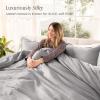 image:imageBare Home 100 Organic Cotton Sateen Duvet Cover Set  Full  400 Thread Count  Smooth Sateen Weave  Warm amp Luxurious  Duvet Cover Full Bering Sea02  Light Grey No Comforter