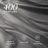 image:imageBare Home 100 Organic Cotton Sateen Duvet Cover Set  Full  400 Thread Count  Smooth Sateen Weave  Warm amp Luxurious  Duvet Cover Full Bering Sea03  Grey No Comforter
