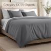 image:imageBare Home 100 Organic Cotton Sateen Duvet Cover Set  Full  400 Thread Count  Smooth Sateen Weave  Warm amp Luxurious  Duvet Cover Full Bering Sea03  Grey No Comforter