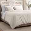 image:imageBare Home 100 Organic Cotton Sateen Duvet Cover Set  Full  400 Thread Count  Smooth Sateen Weave  Warm amp Luxurious  Duvet Cover Full Bering Sea04  French Beige No Comforter