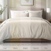 image:imageBare Home 100 Organic Cotton Sateen Duvet Cover Set  Full  400 Thread Count  Smooth Sateen Weave  Warm amp Luxurious  Duvet Cover Full Bering Sea04  French Beige No Comforter