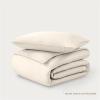 image:imageBare Home 100 Organic Cotton Sateen Duvet Cover Set  Full  400 Thread Count  Smooth Sateen Weave  Warm amp Luxurious  Duvet Cover Full Bering Sea04  French Beige No Comforter