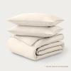 image:imageBare Home 100 Organic Cotton Sateen Duvet Cover Set  Full  400 Thread Count  Smooth Sateen Weave  Warm amp Luxurious  Duvet Cover Full Bering Sea04  French Beige No Comforter