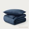 image:imageBare Home 100 Organic Cotton Sateen Duvet Cover Set  Full  400 Thread Count  Smooth Sateen Weave  Warm amp Luxurious  Duvet Cover Full Bering Sea05  Bering Sea No Comforter