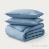 image:imageBare Home 100 Organic Cotton Sateen Duvet Cover Set  Full  400 Thread Count  Smooth Sateen Weave  Warm amp Luxurious  Duvet Cover Full Bering Sea06  Dusty Blue No Comforter