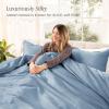 image:imageBare Home 100 Organic Cotton Sateen Duvet Cover Set  Full  400 Thread Count  Smooth Sateen Weave  Warm amp Luxurious  Duvet Cover Full Bering Sea06  Dusty Blue No Comforter