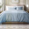 image:imageBare Home 100 Organic Cotton Sateen Duvet Cover Set  Full  400 Thread Count  Smooth Sateen Weave  Warm amp Luxurious  Duvet Cover Full Bering Sea06  Dusty Blue No Comforter