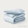image:imageBare Home 100 Organic Cotton Sateen Duvet Cover Set  Full  400 Thread Count  Smooth Sateen Weave  Warm amp Luxurious  Duvet Cover Full Bering Sea07  Winter Blue No Comforter