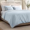 image:imageBare Home 100 Organic Cotton Sateen Duvet Cover Set  Full  400 Thread Count  Smooth Sateen Weave  Warm amp Luxurious  Duvet Cover Full Bering Sea07  Winter Blue No Comforter