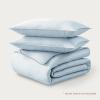 image:imageBare Home 100 Organic Cotton Sateen Duvet Cover Set  Full  400 Thread Count  Smooth Sateen Weave  Warm amp Luxurious  Duvet Cover Full Bering Sea07  Winter Blue No Comforter